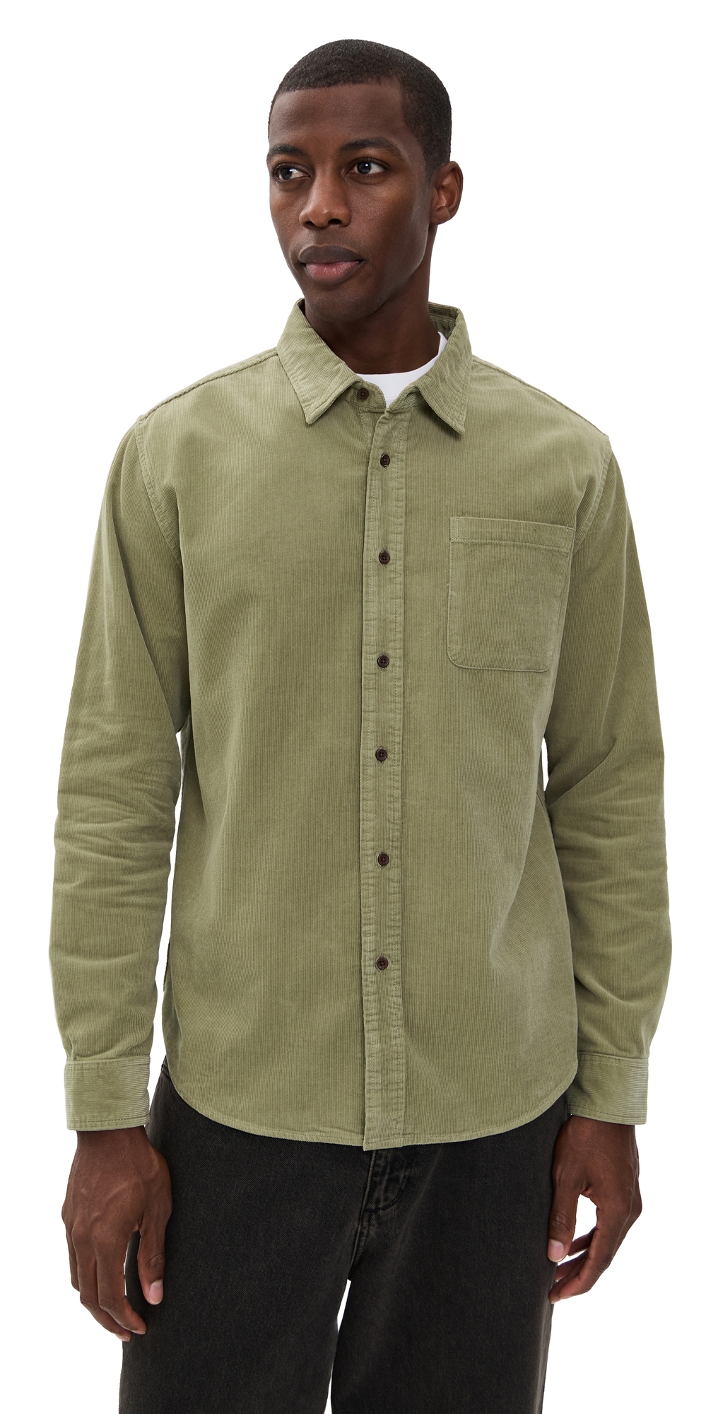Katin Granada Corduroy Shirt Moss In Green