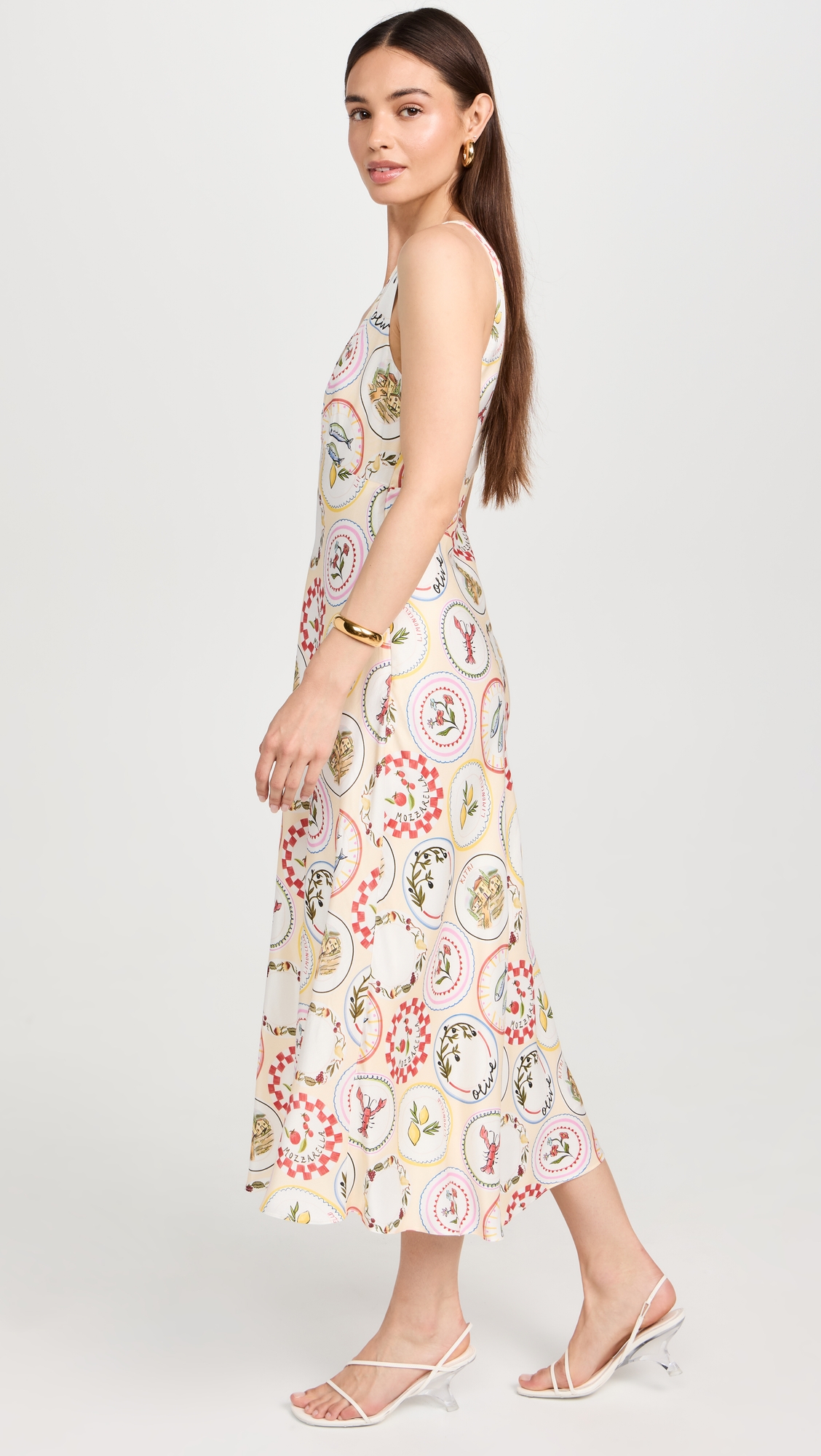 KITRI Claire Vintage Plates Slip Dress thumbnail