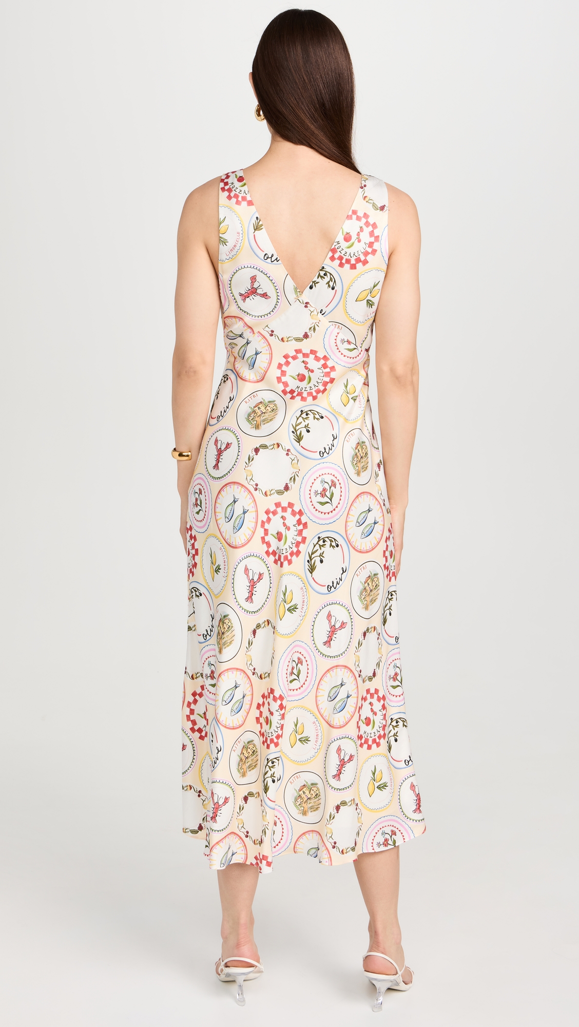 KITRI Claire Vintage Plates Slip Dress thumbnail