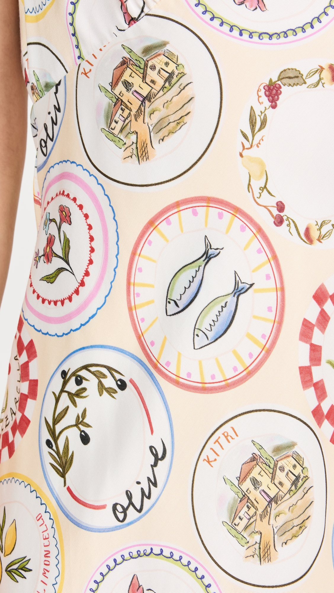 KITRI Claire Vintage Plates Slip Dress thumbnail
