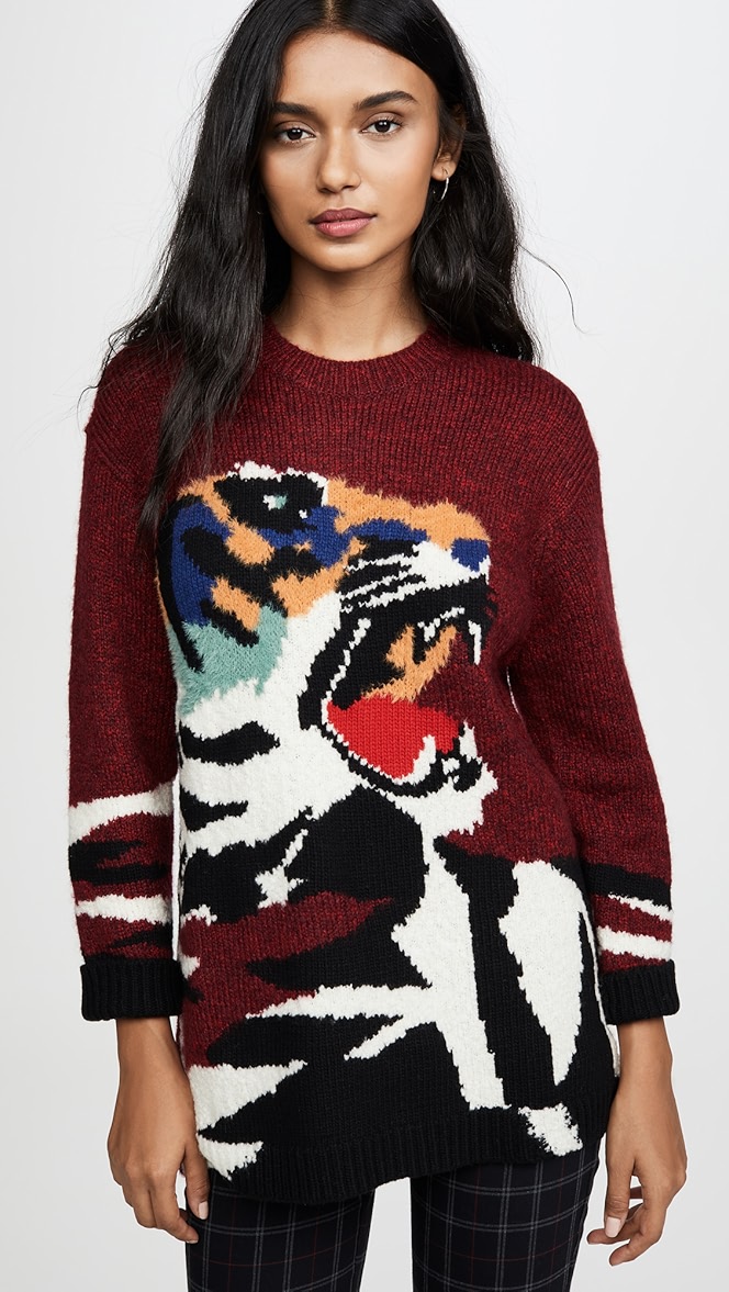 Kenzo tiger intarsia sweater clearance