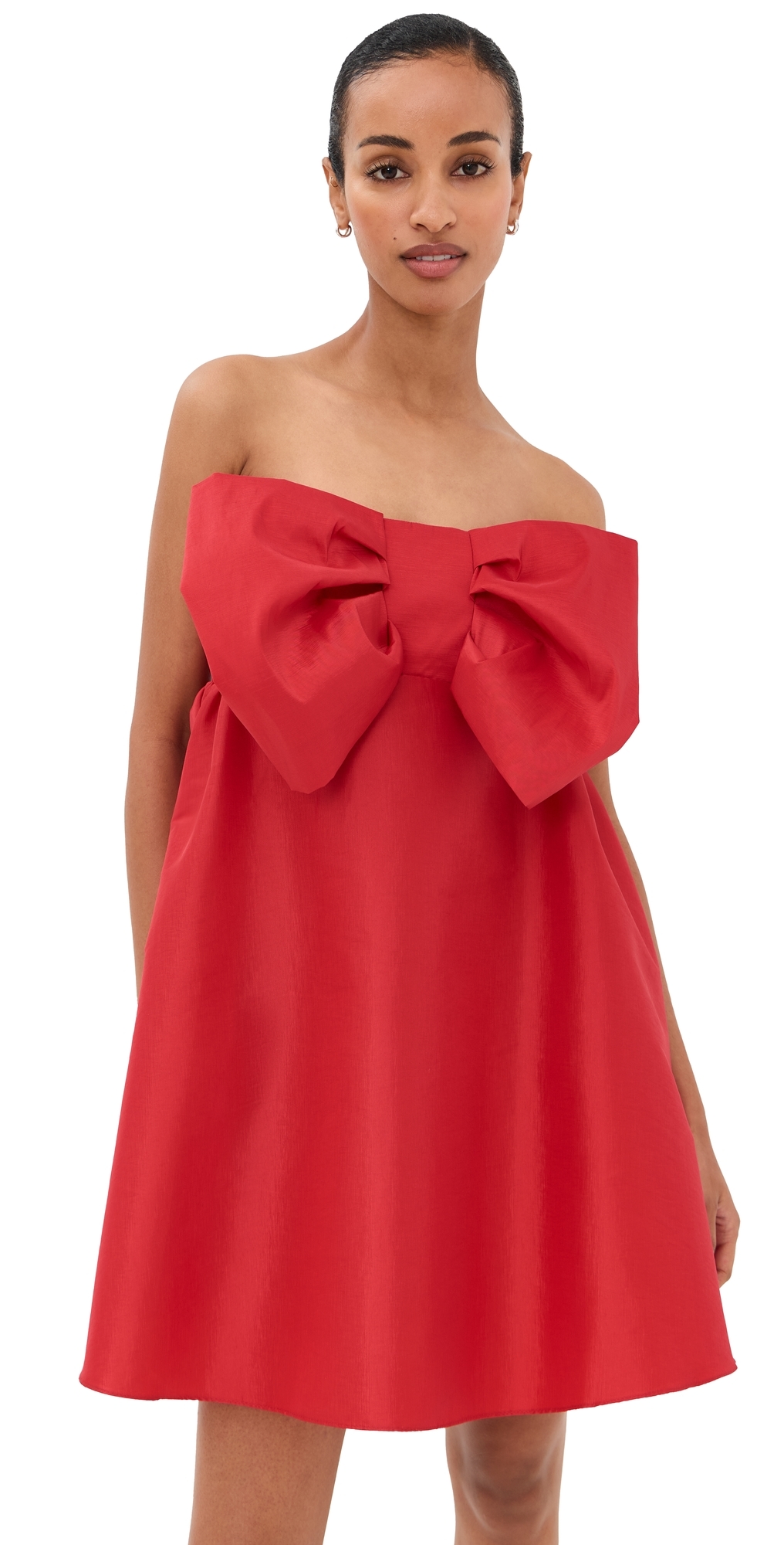 Kika Vargas Tammy Taffeta Dress Red In Red