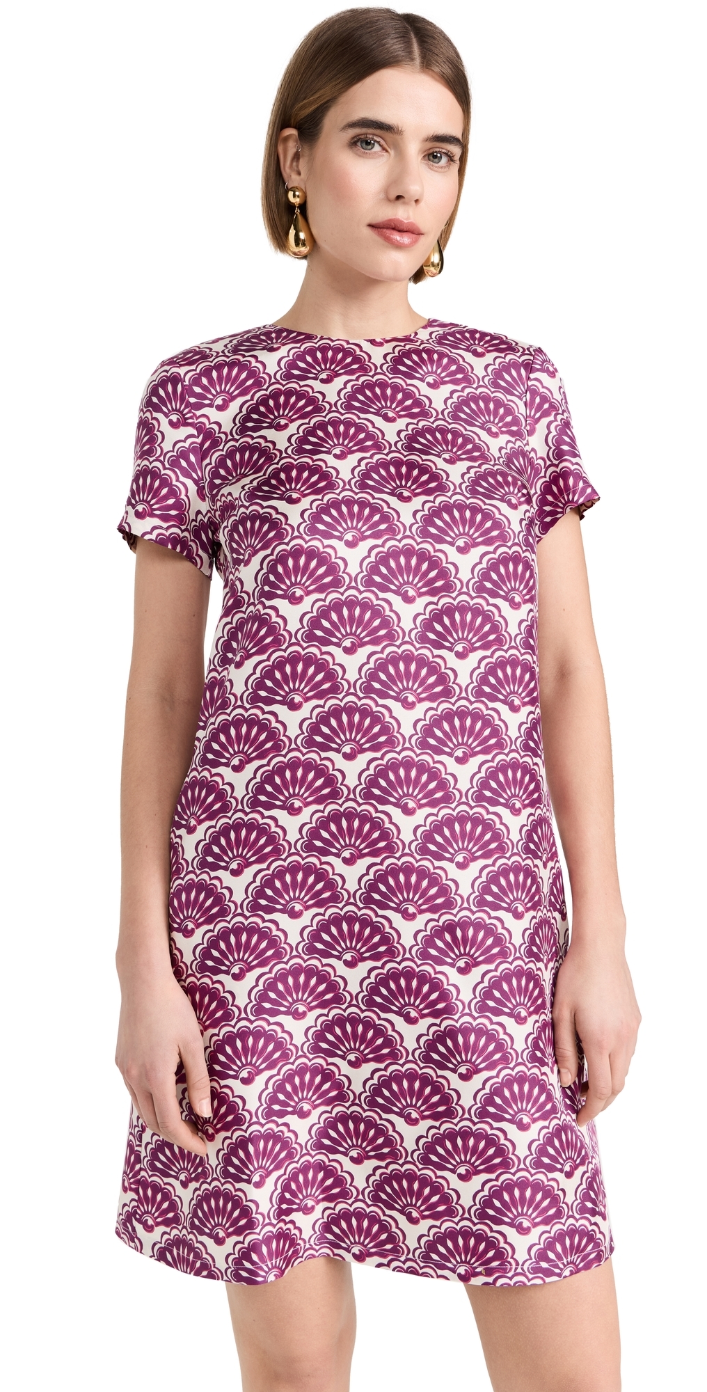 La Doublej Printed Silk-twill Mini Dress In Fans