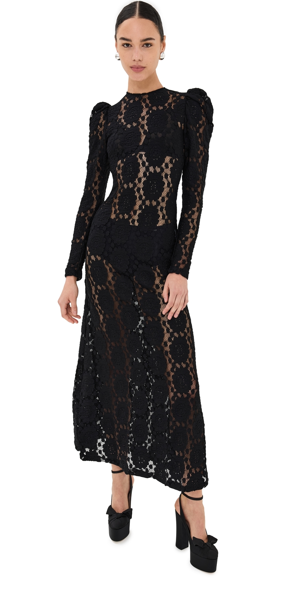 La Doublej Clingy Swing Dress Solid In Solid