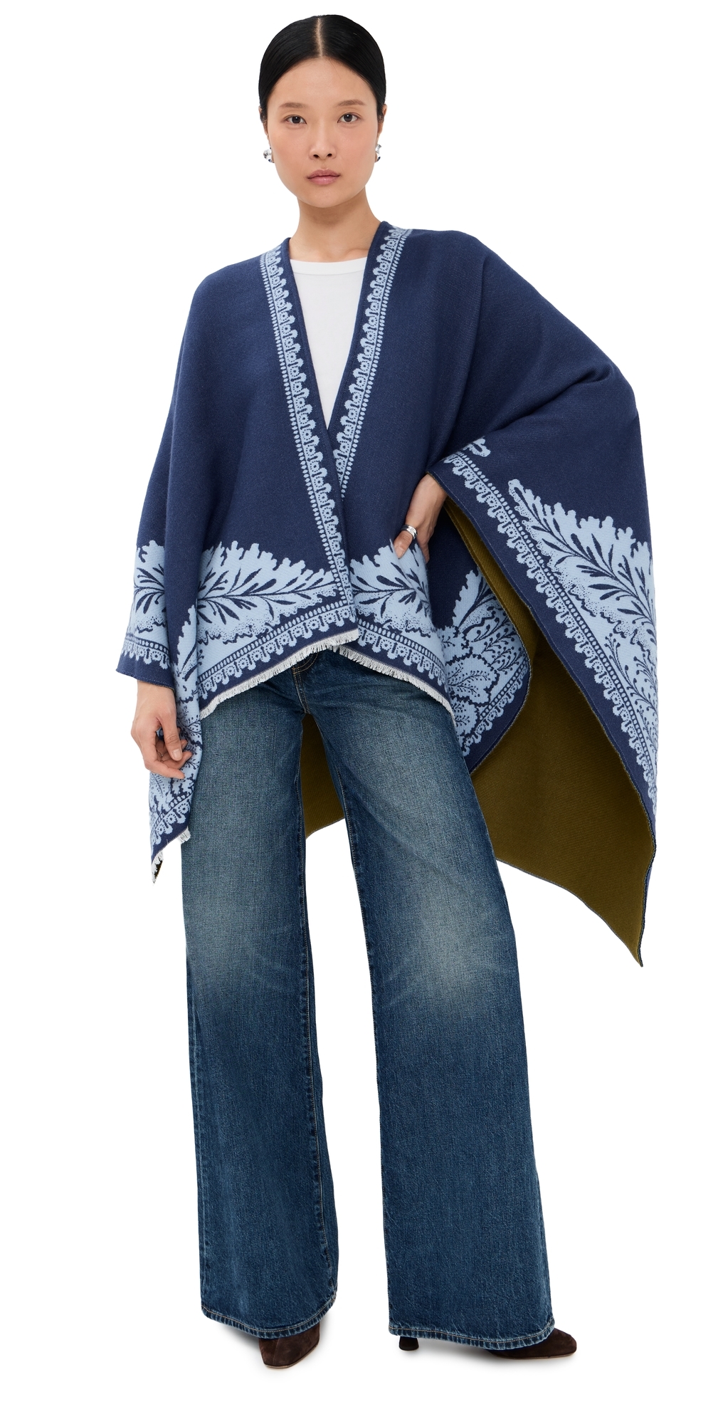La Doublej Poncho Light Blue In Blue