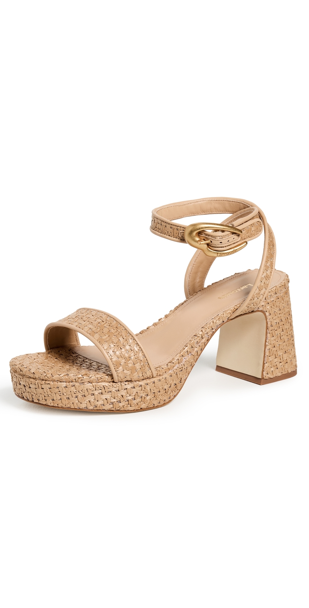 Larroude Dolly Verona Low Sandals Natural In Brown