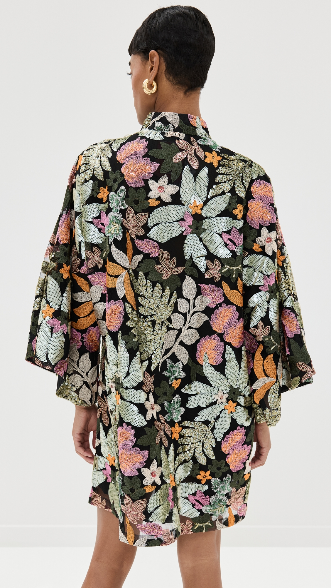 La Vie Style House Safari Floral Mini Caftan thumbnail