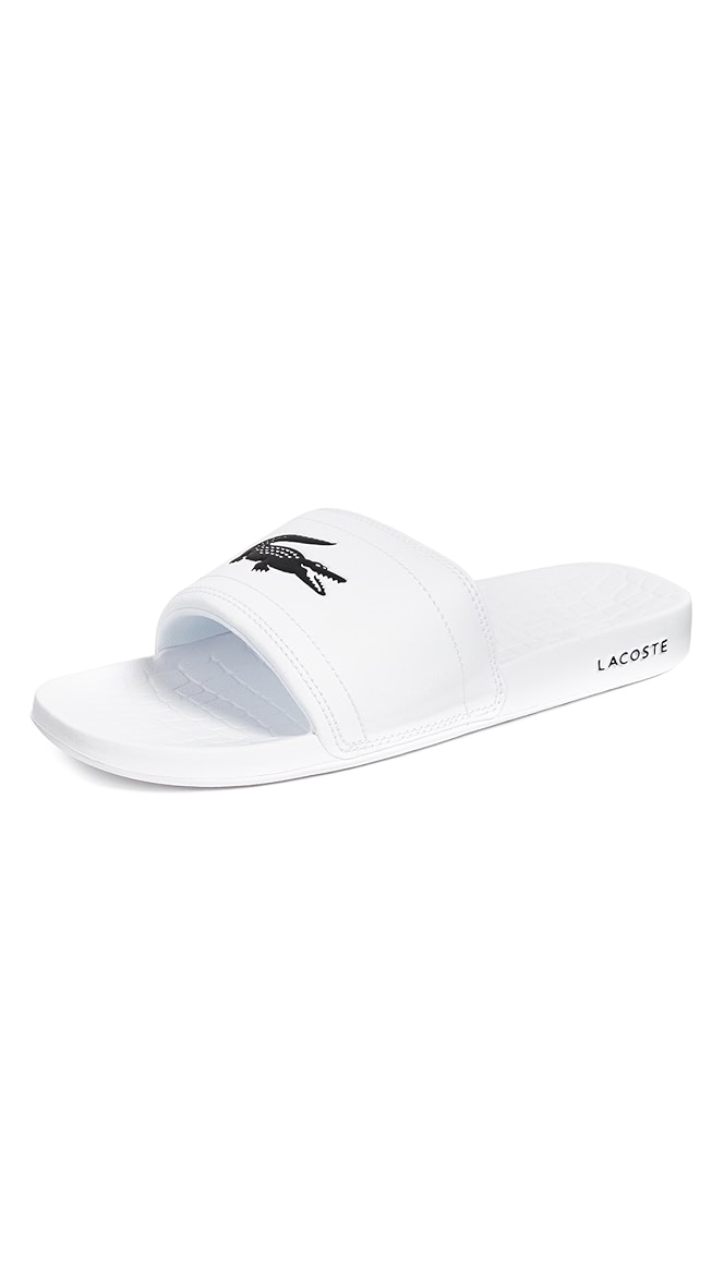 lacoste fraisier slides white
