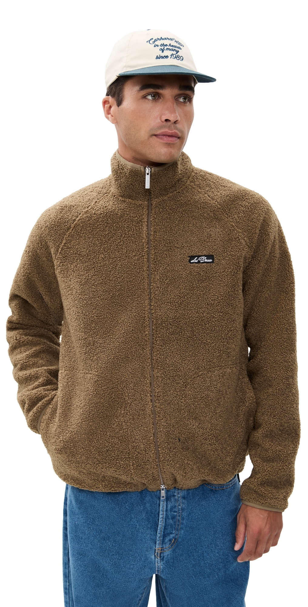 Les Deux Creed Teddy Jacket Teak In Brown