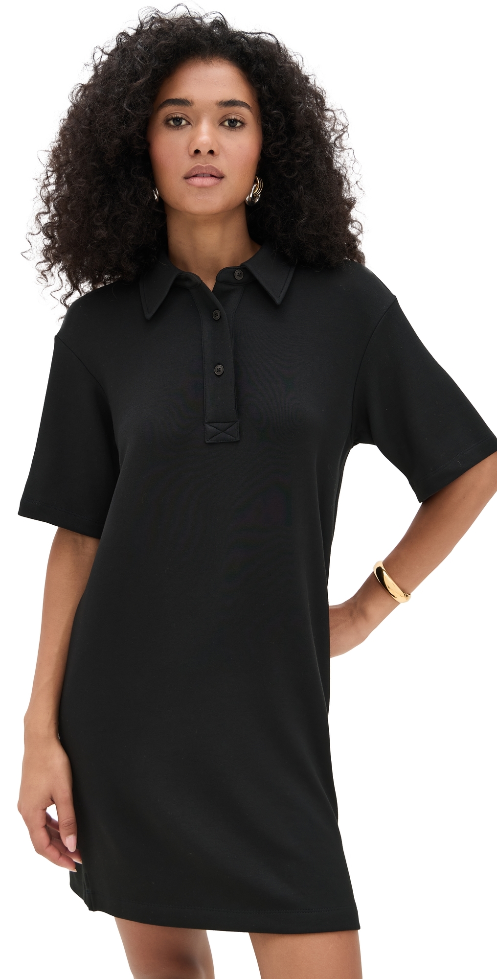 Le Bop Solene Polo Dress Black In Black