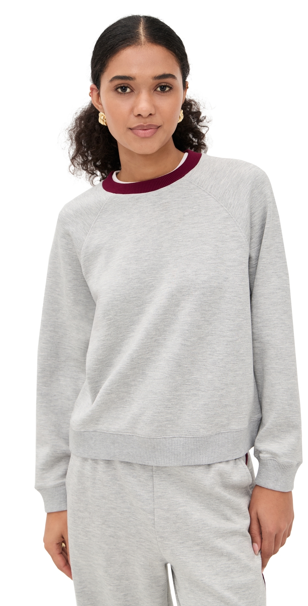 Le Bop Helene Sweatshirt Heather Grey/merlot