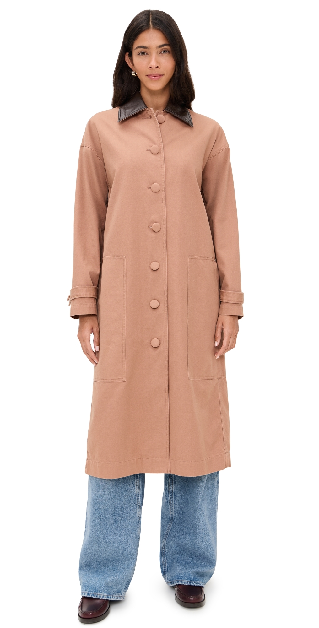 Le Bop Karla Long Utility Jacket Mocha In Pink