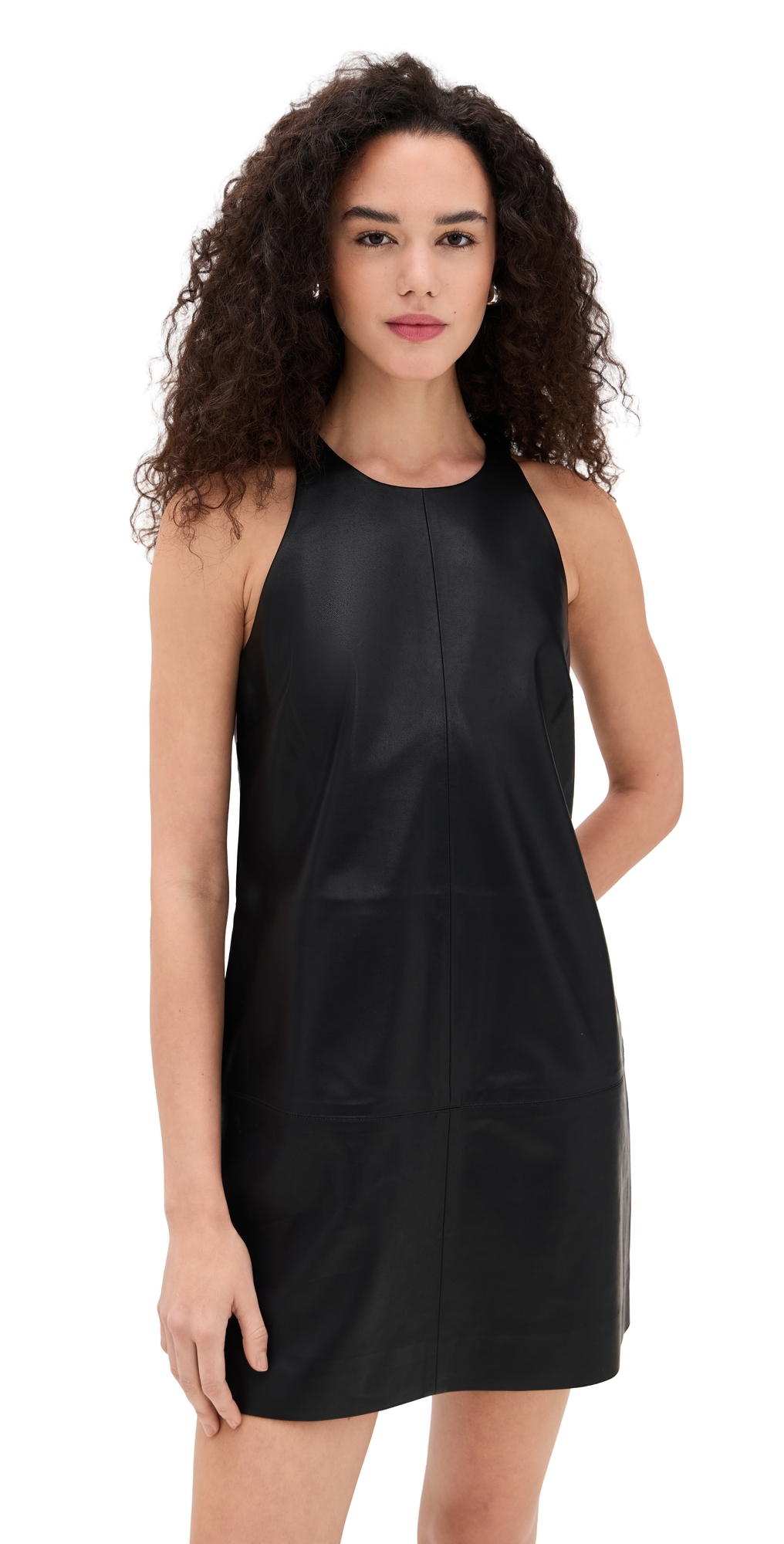 Le Bop Molly Faux Leather Dress Black