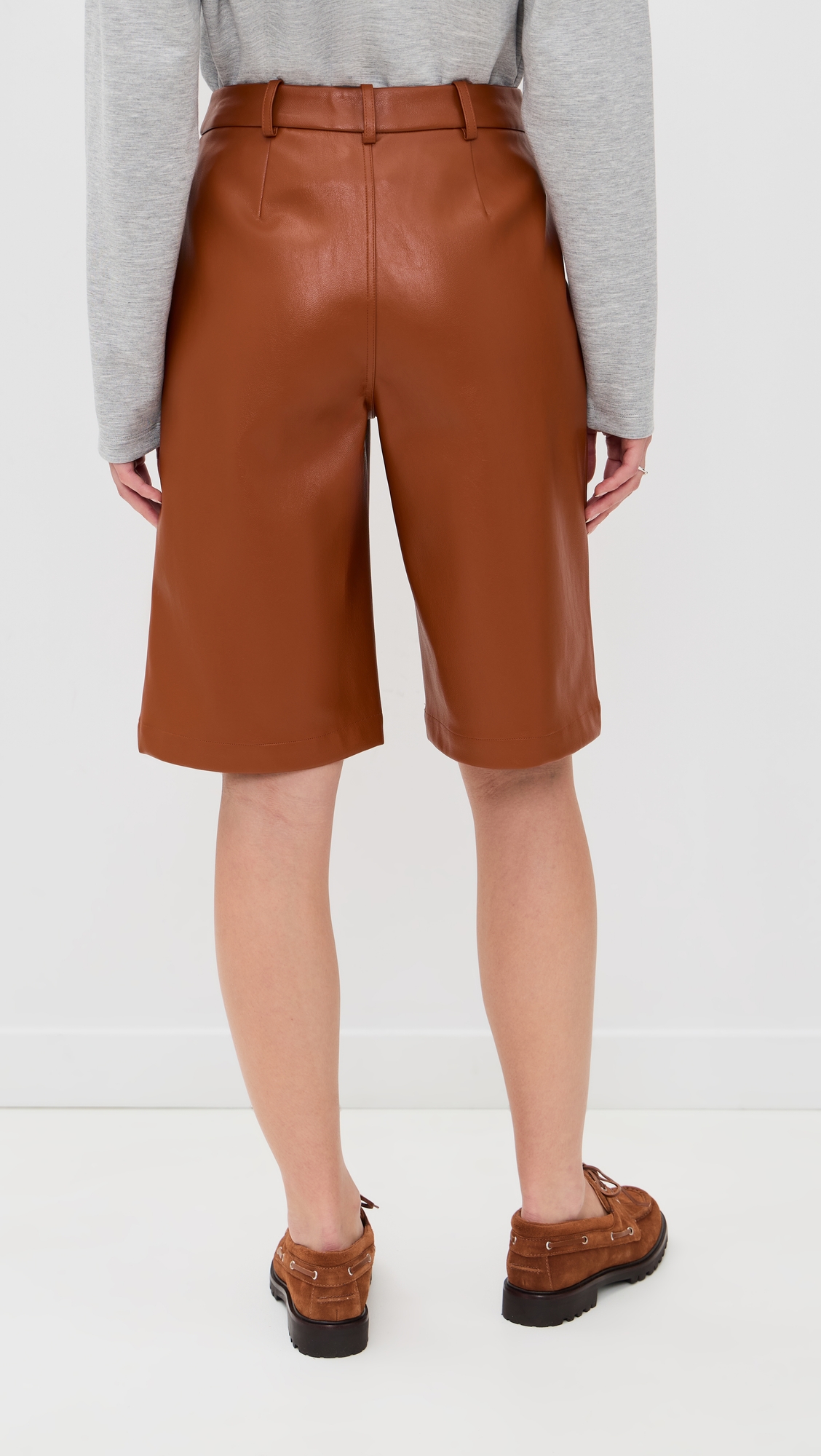 LE BOP Jade Faux Leather Shorts