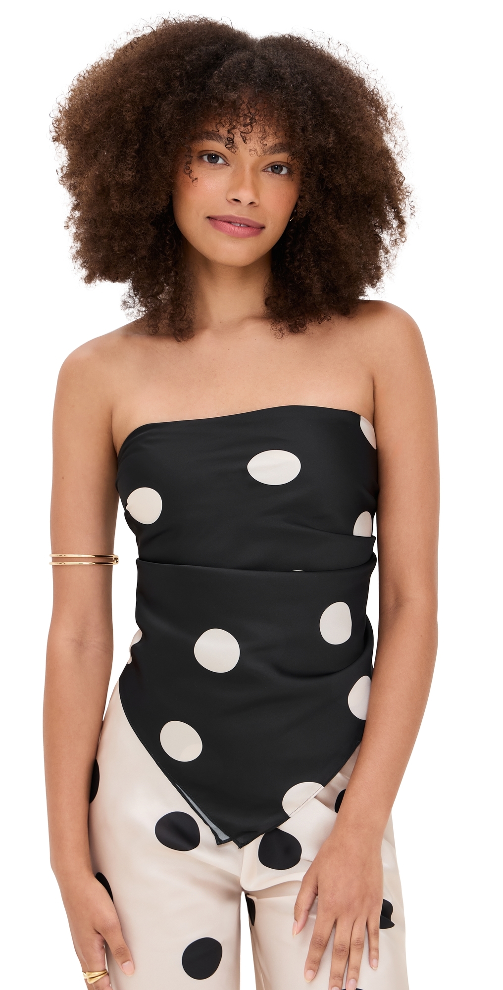 Le Bop Frankie Top Black/white Dot In Multi