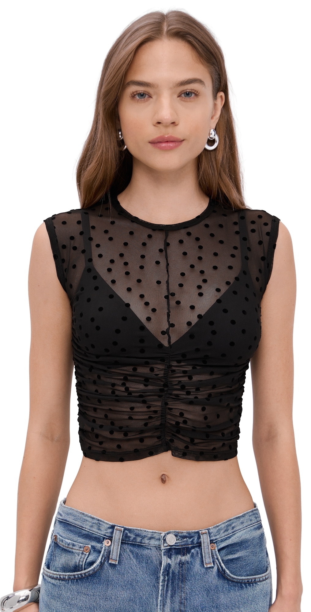Le Bop Lottie Top Black Polka Dot In Black