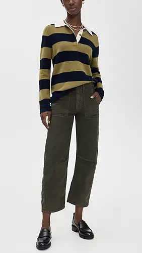 LE JEAN Corduroy Utility Soft Barrel Jeans