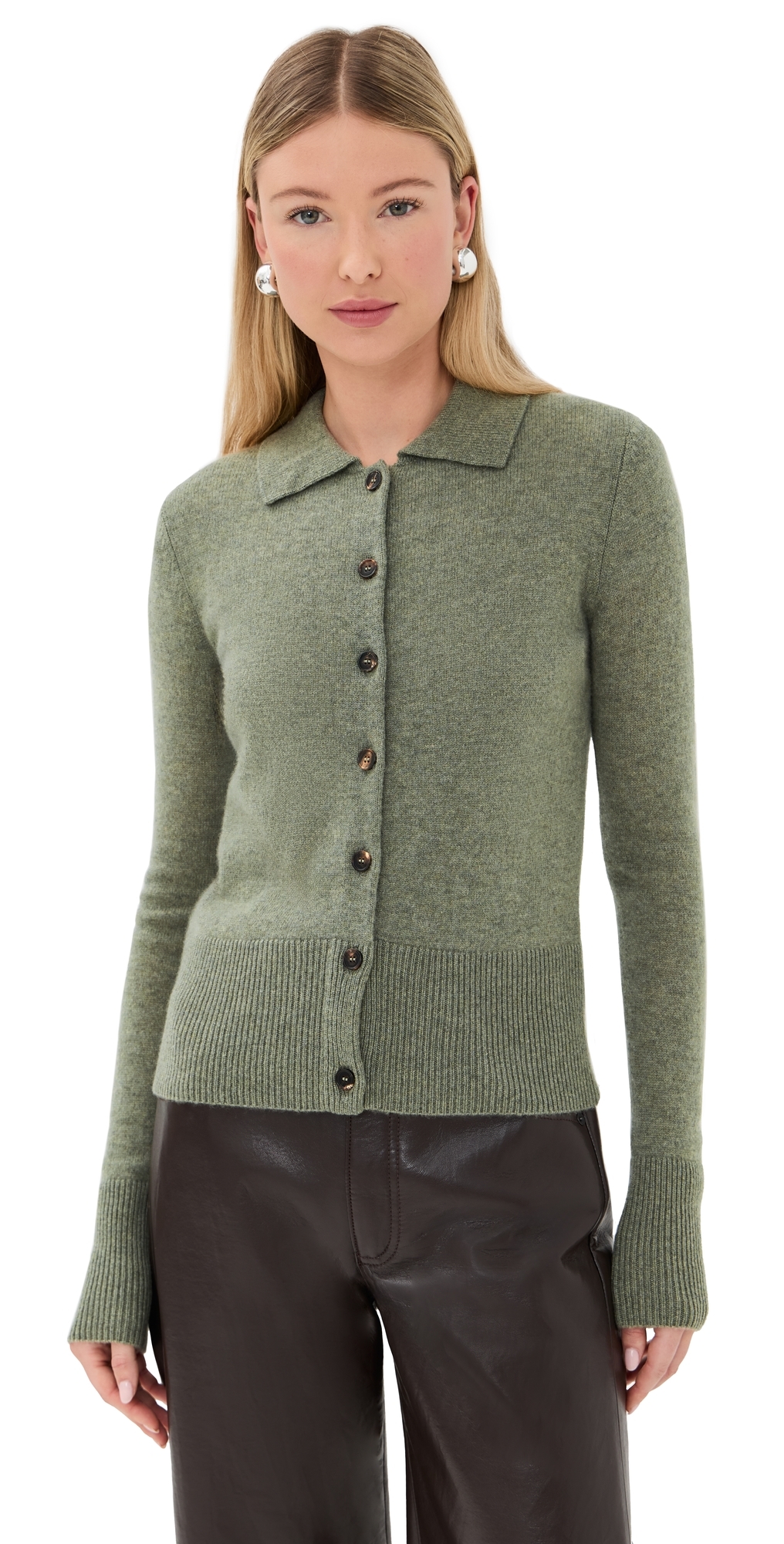 Le Kasha Fraga Cashmere Cardigan Moss Green In Green