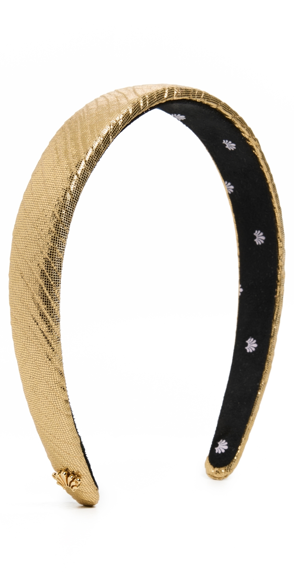 Lele Sadoughi Charlotte Crinkled Silk Headband Gold In Gold