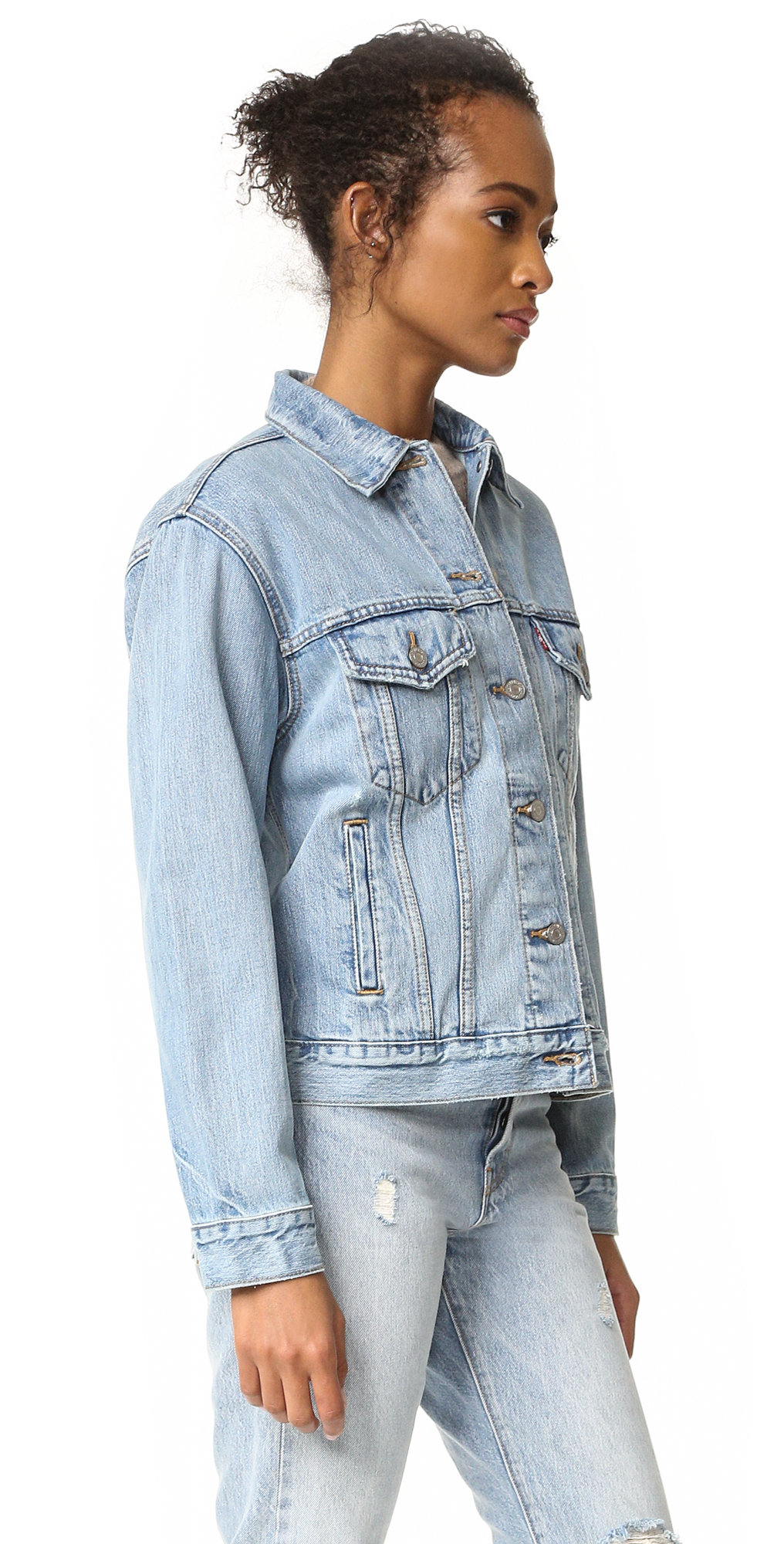 ex boyfriend trucker jacket black