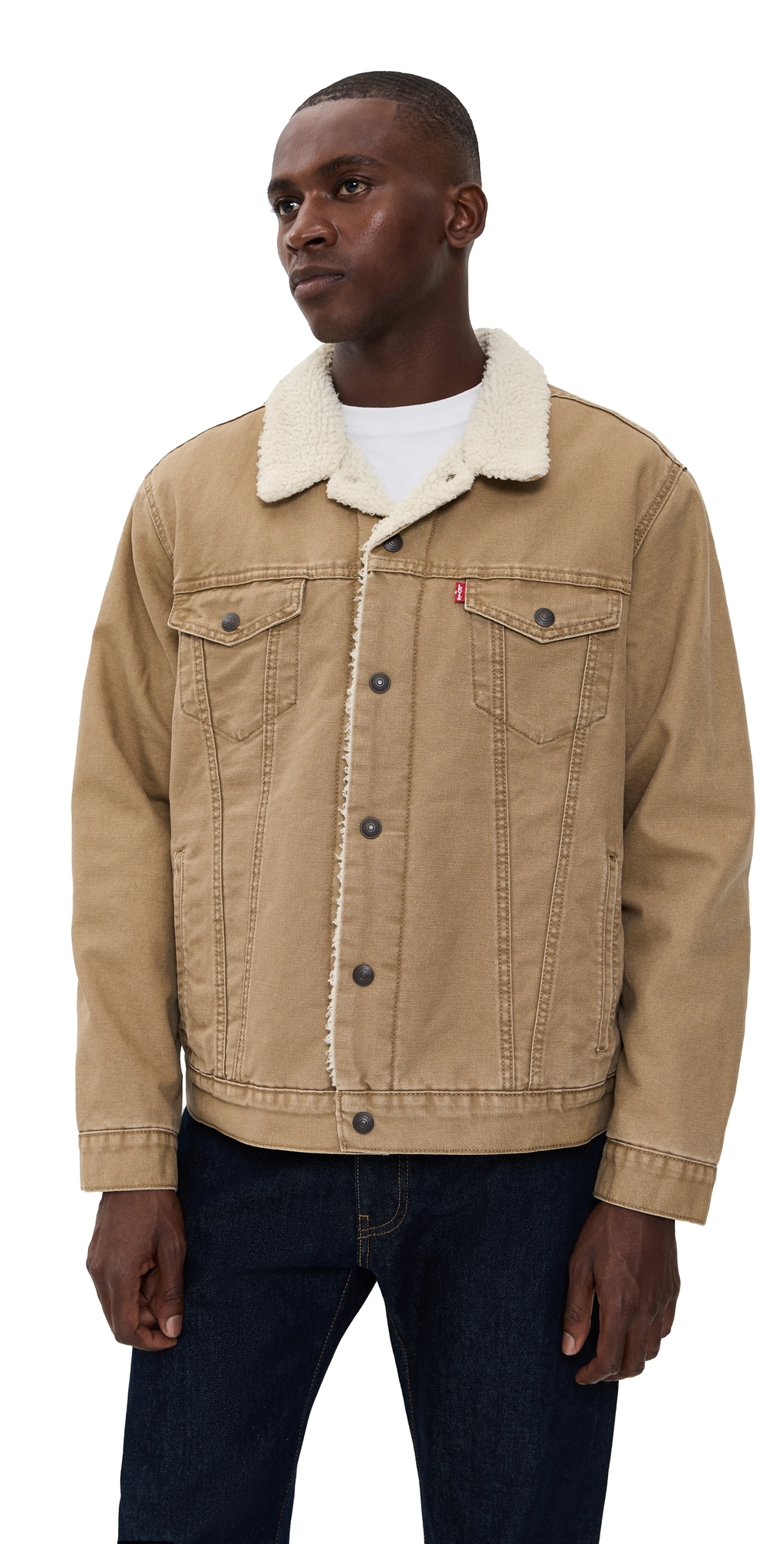 Levi's Type 3 Sherpa Trucker Jacket Ermine In Brown
