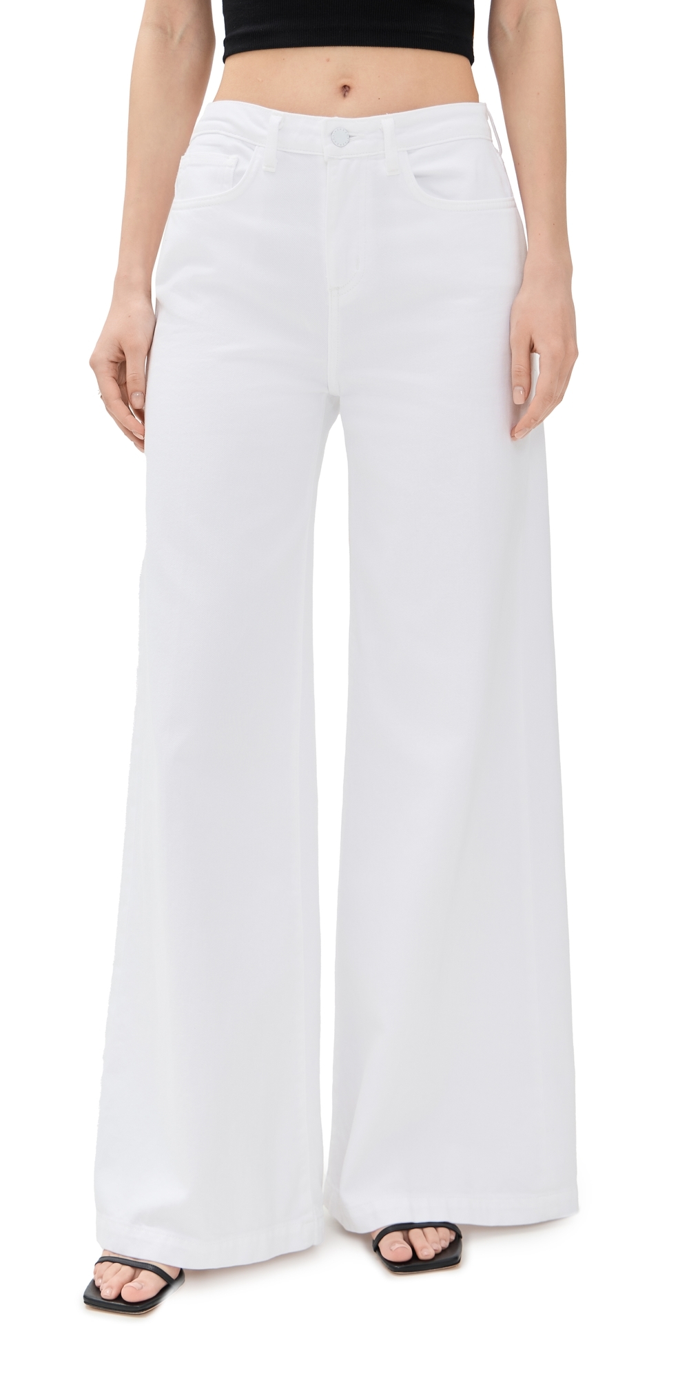 L'agence Quincy Wide Leg Jeans Blanc