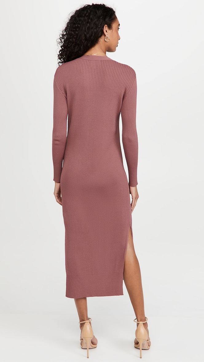 long button down sweater dress