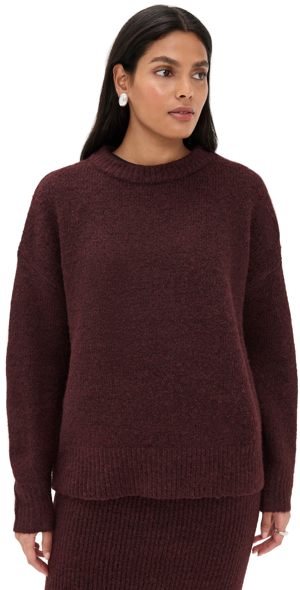 Line & Dot Hart Sweater Burgundy In Burgundy