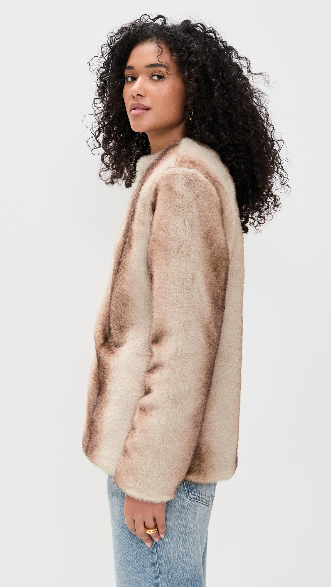 Line & Dot The City Faux Fur Jacket