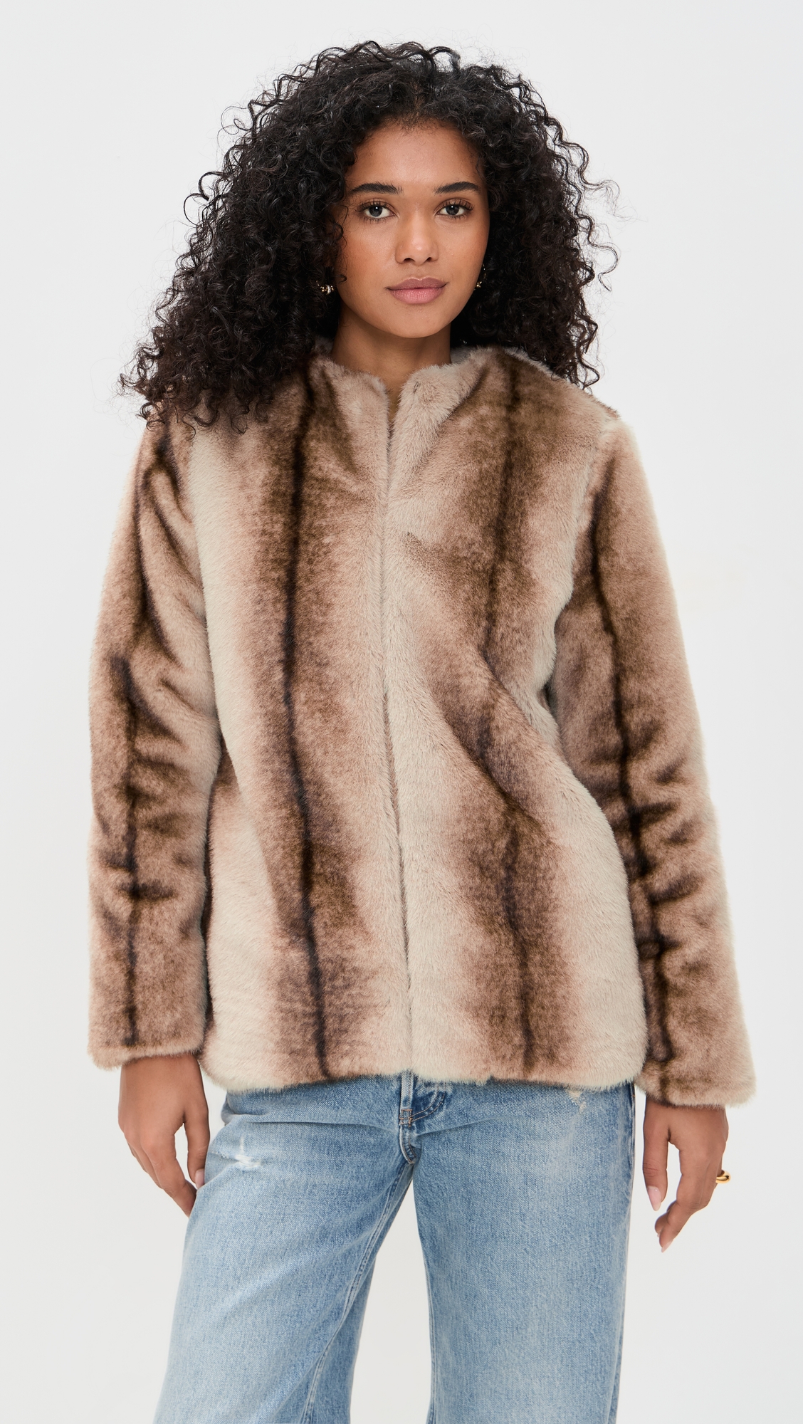 Line & Dot The City Faux Fur Jacket