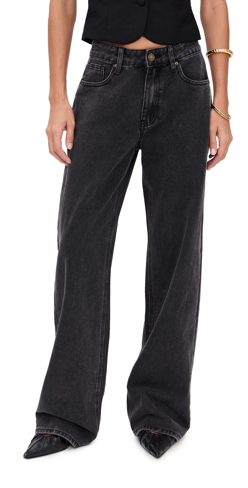 Lioness Rising Jeans Washed Onyx In Black