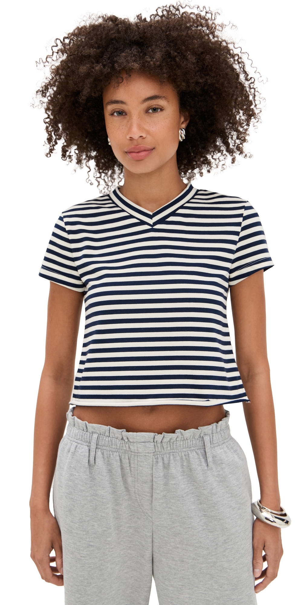 Lioness North Light Tee Navy White Stripe In Multi