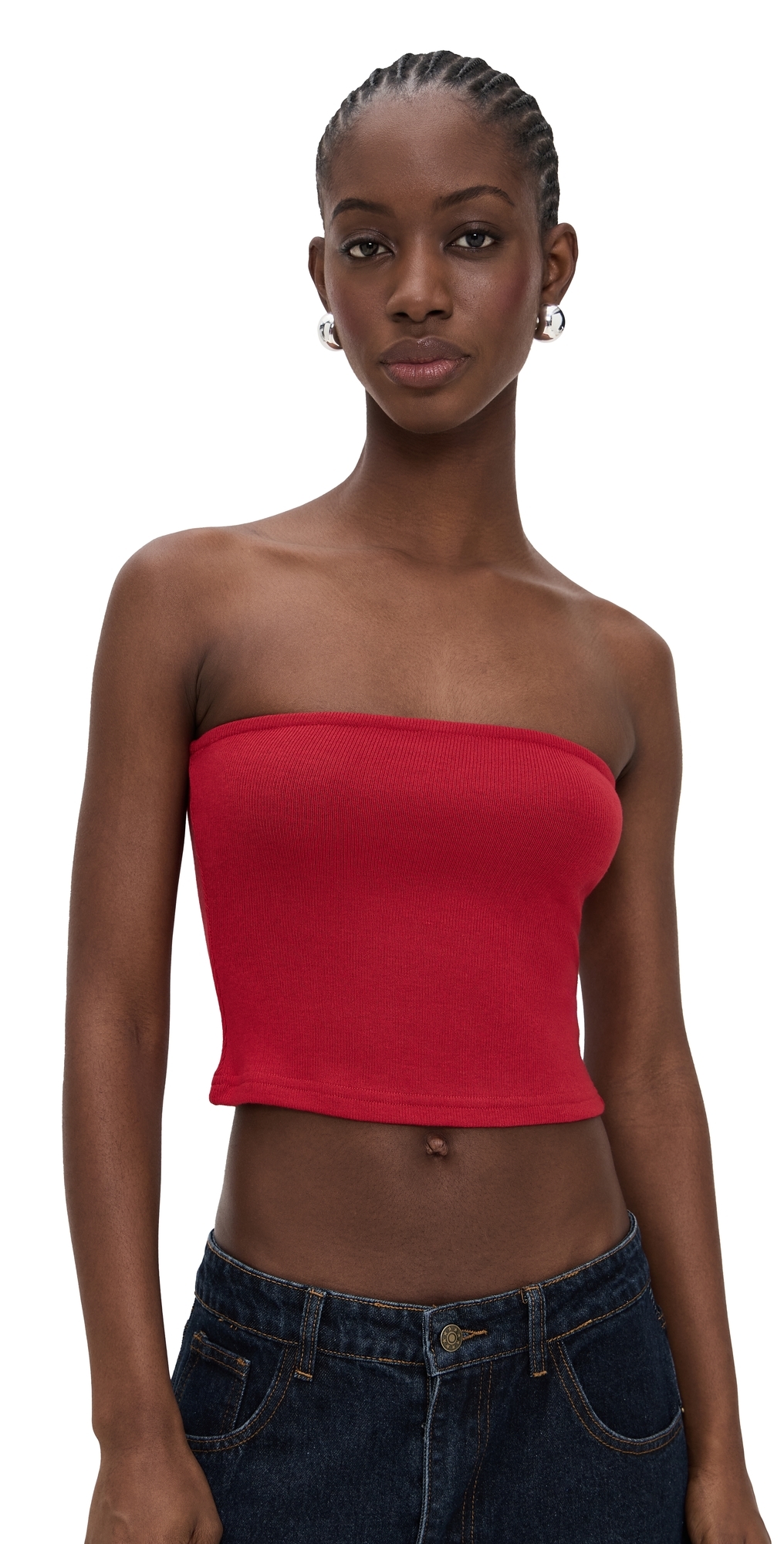 Lioness Sway Strapless Top Tomato In Multi