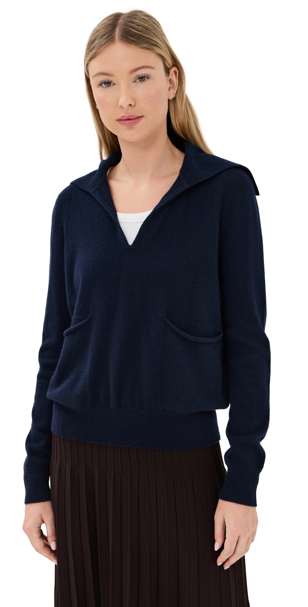 Lisa Yang Surie Cashmere Sweater Navy In Blue