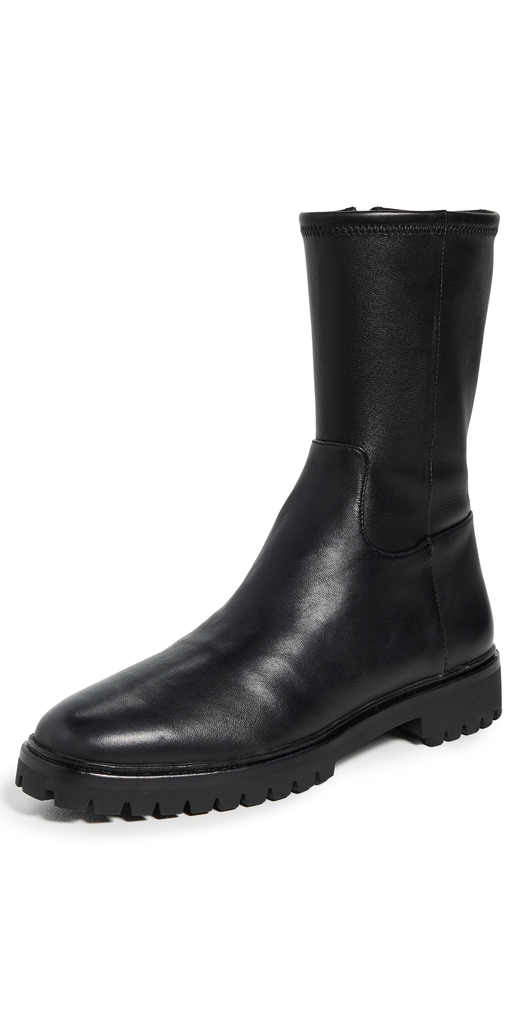 Loeffler Randall Danny 35mm Tall Ankle Lug Sole Boots Black In Black