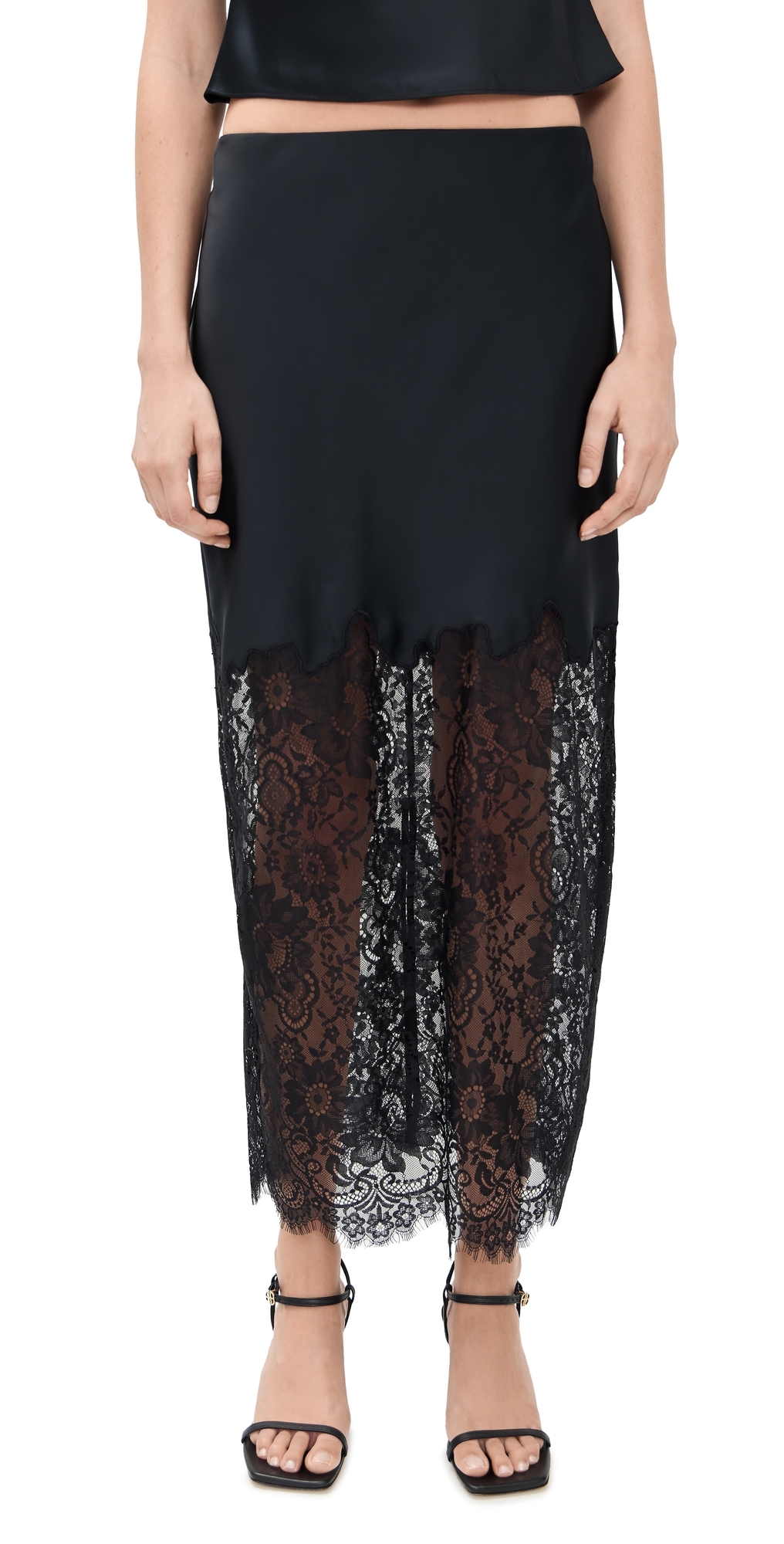 Loveshackfancy Ilene Skirt In Black