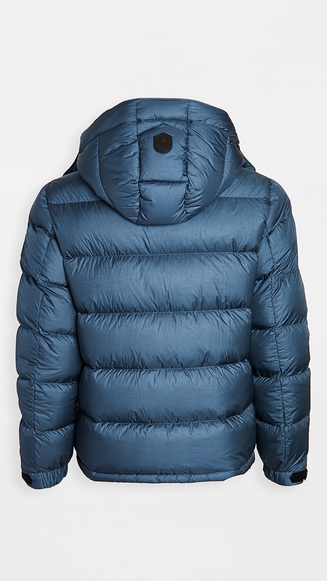 hooded down puffer jacket