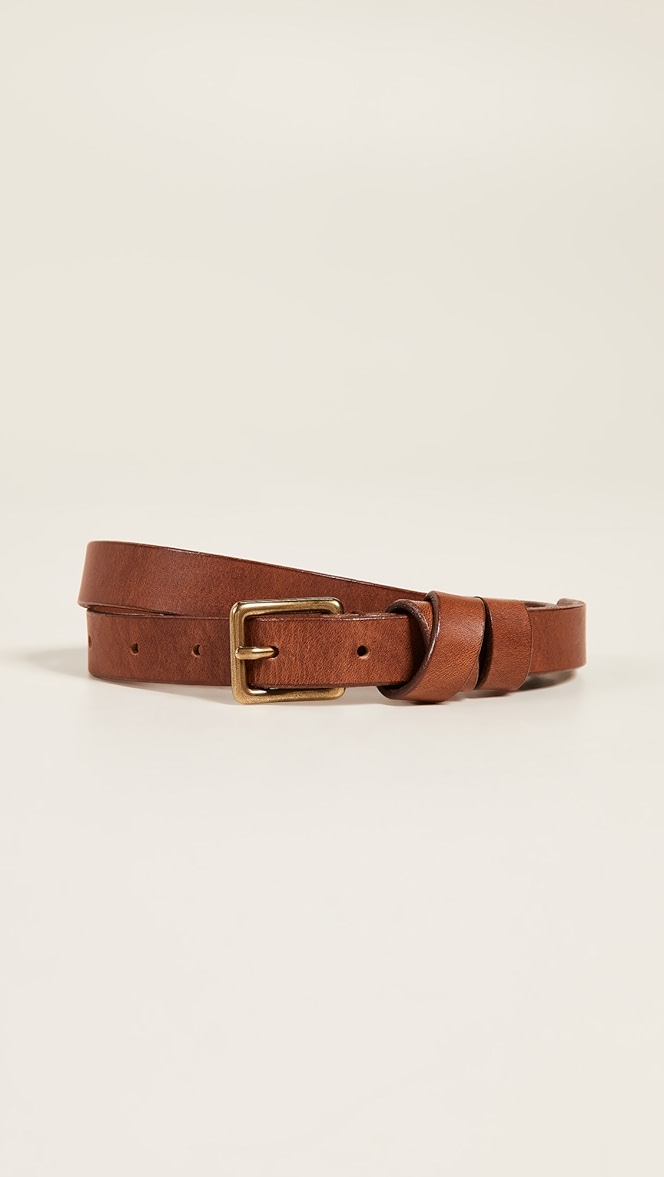 leather crisscross skinny belt