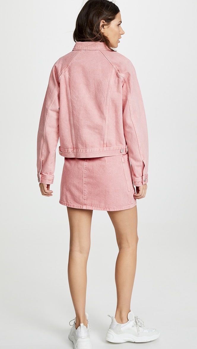 dusty rose jean jacket