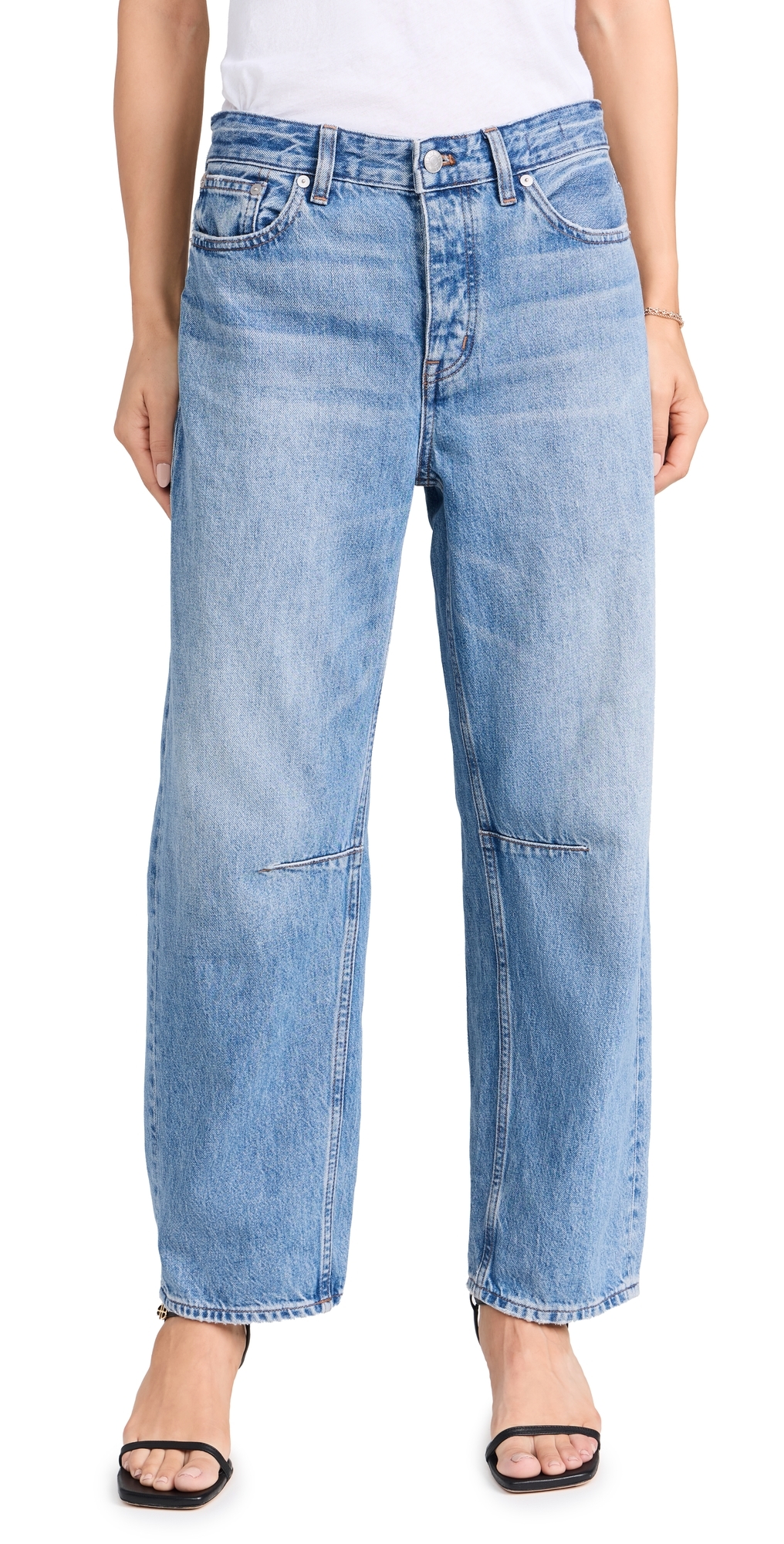 Madewell The Darted Barrel Leg Jeans In Dobbins