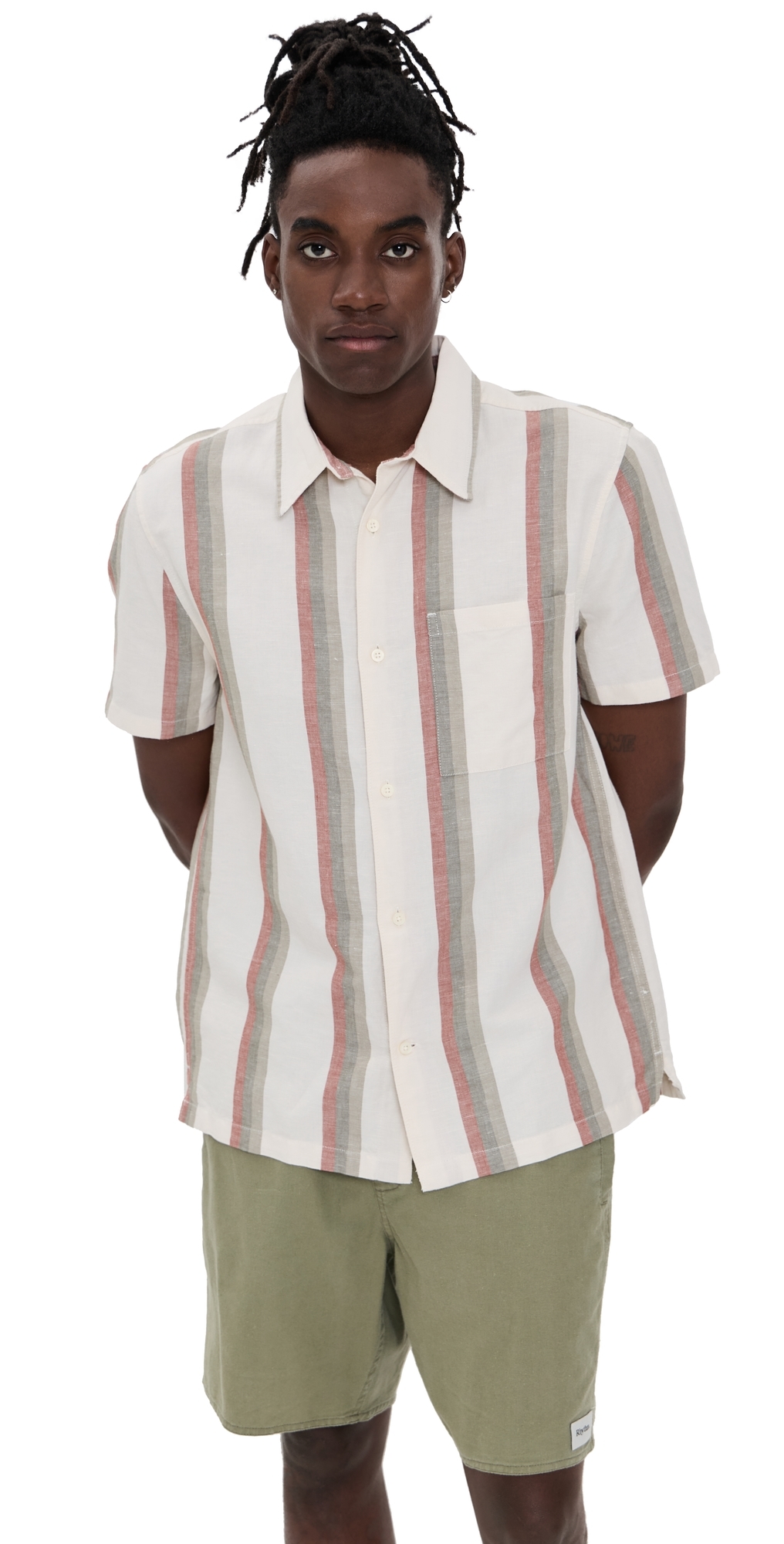 Madewell Easy Shirt In Baird Cotton Linen Vintage Ivory