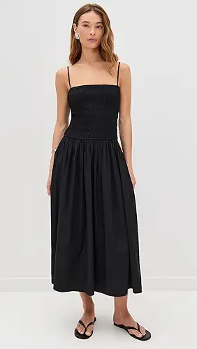 Madewell Poplin Smocked Maxi Dress