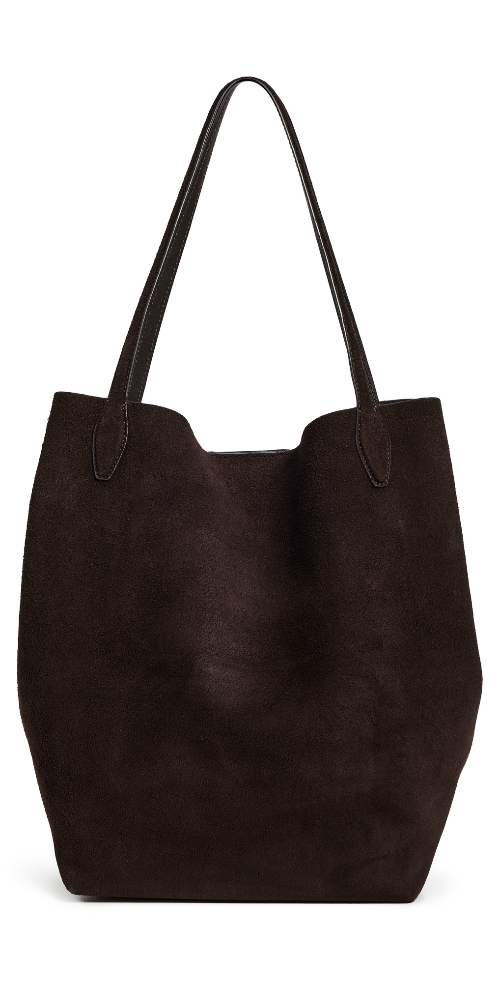 Madewell The Oversized Shopper Tote In Suede Dark Carob In Brown