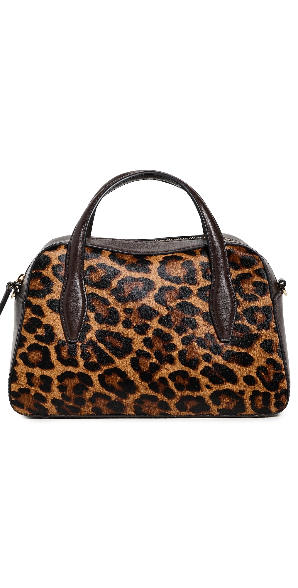 Madewell The Mini Crossbody Bag In Leopard-print Haircalf Caramel Multi