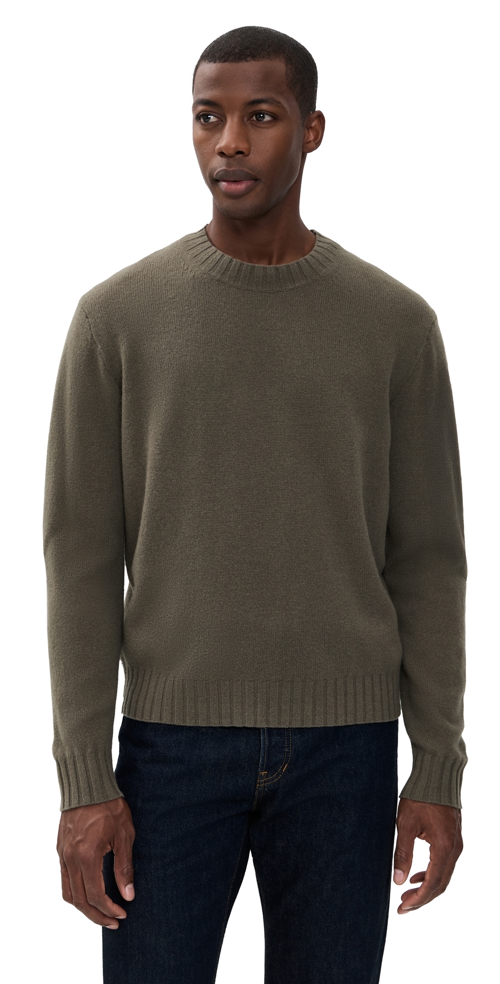 Madewell Set Wool Crew Sweater Driftwood Brown In Multi