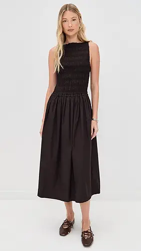 Madewell The Melody Smocked Midi Dress