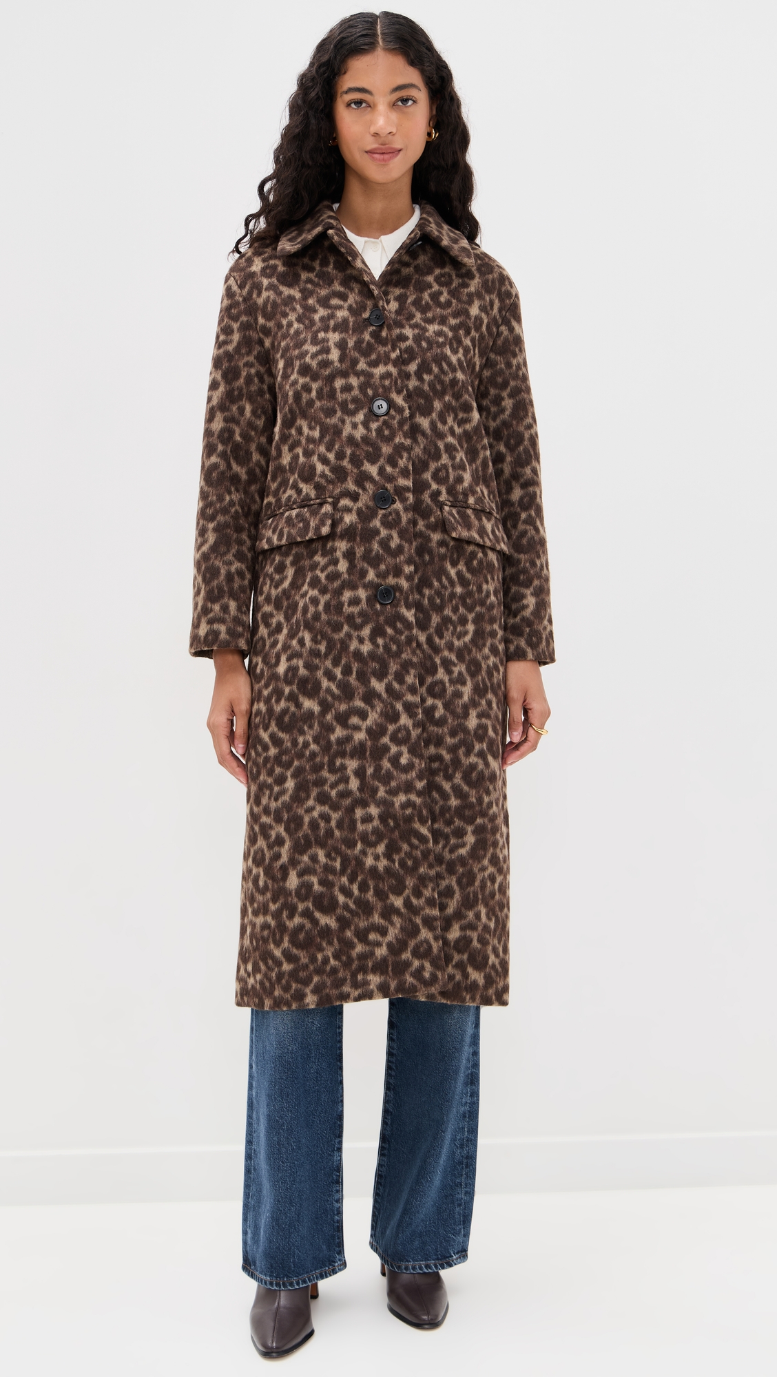 Madewell Single Breasted Topcoat In Leopard Print thumbnail