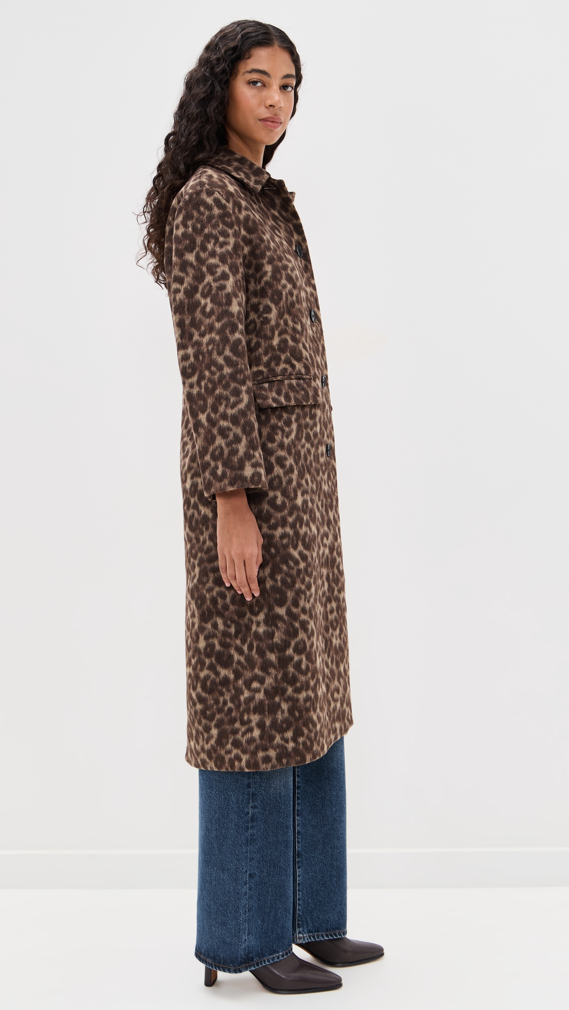 Madewell Single Breasted Topcoat In Leopard Print thumbnail