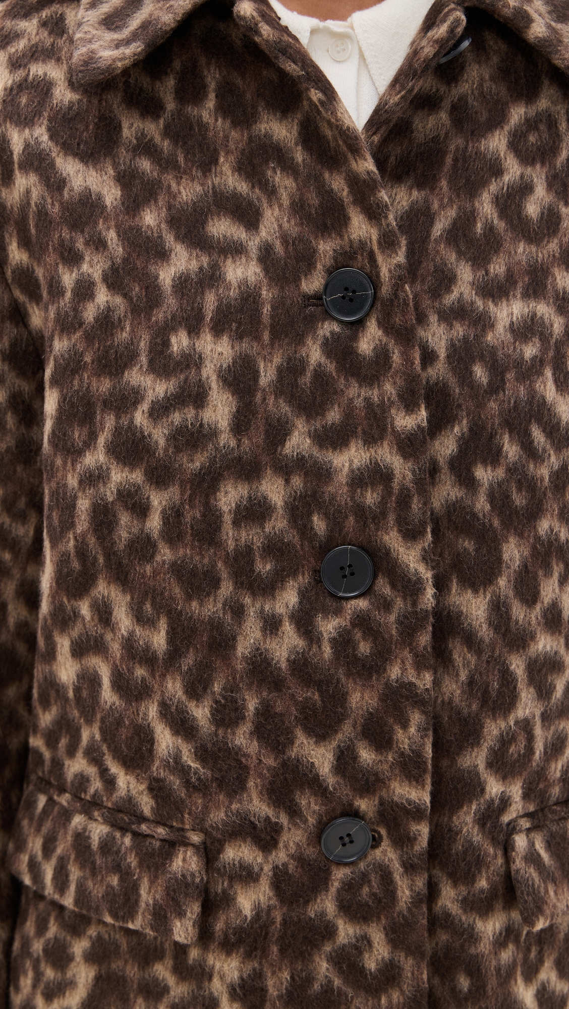 Madewell Single Breasted Topcoat In Leopard Print thumbnail
