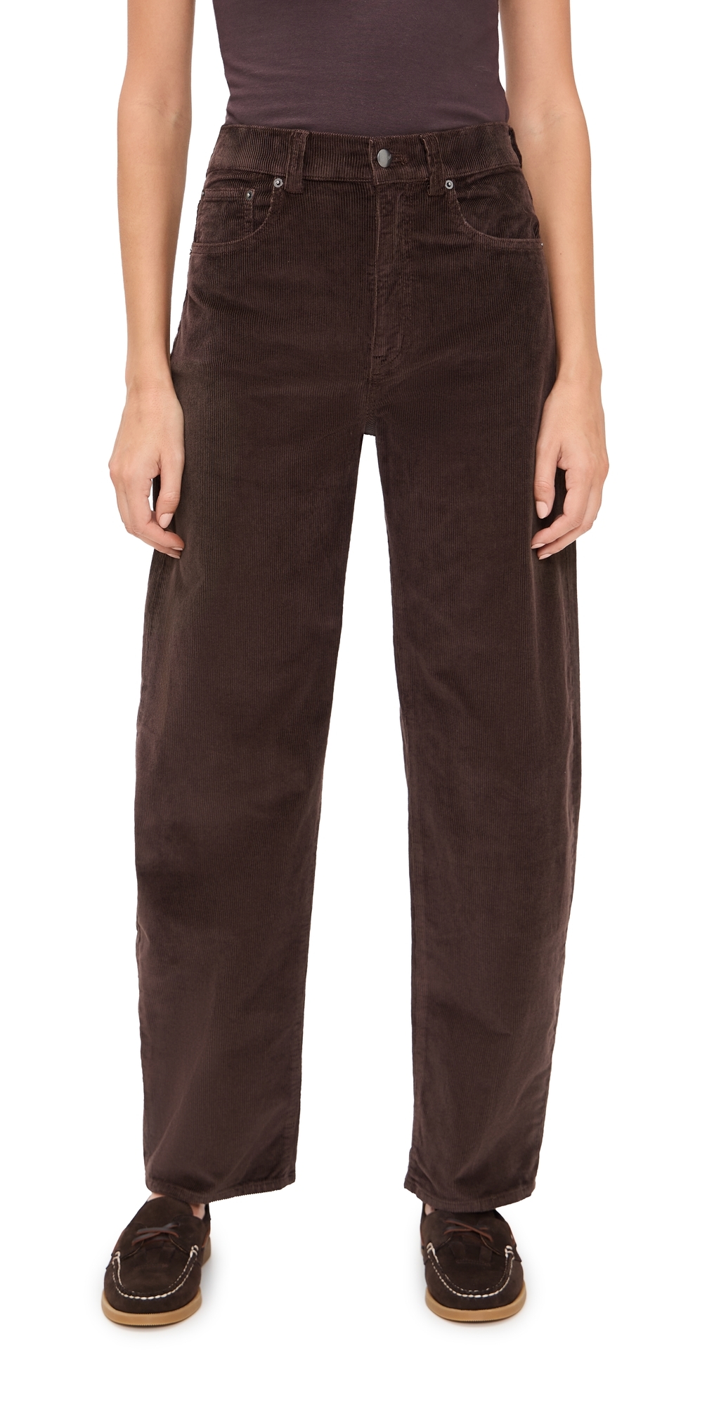 Madewell The Balloon Pants In Corduroy Dark Carob In Blue